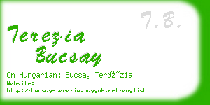 terezia bucsay business card